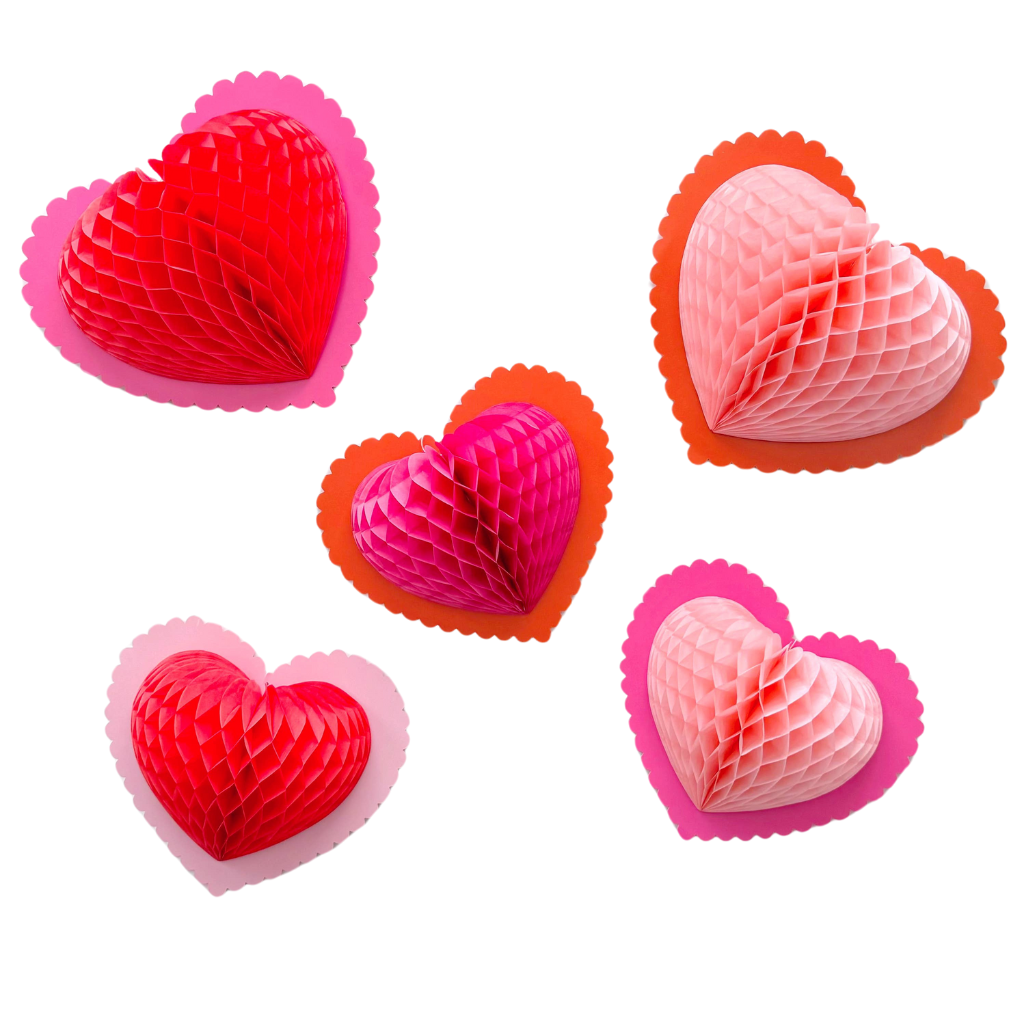 Heart Honeycomb Decorations - Meri Meri