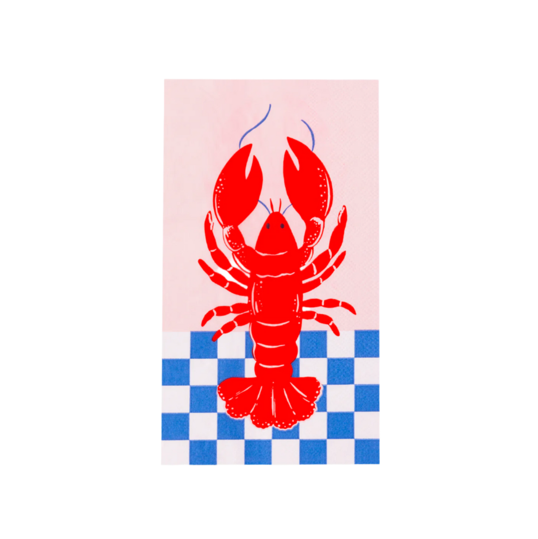 LE LOBSTER GUEST TOWELS Bonjour Fete Napkins LE LOBSTER GUEST TOWELS Bonjour Fete - Party Supplies