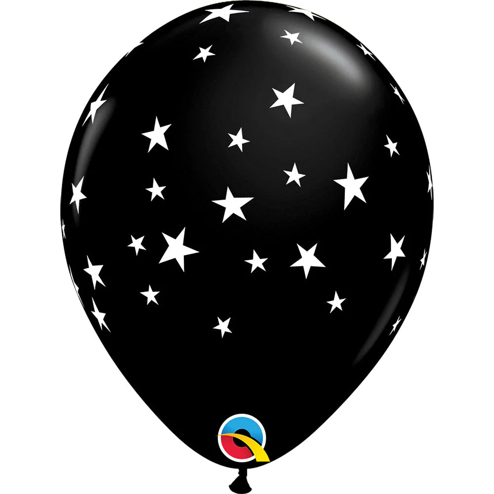 BLACK STARS LATEX BALLOON Bonjour Fête BLACK STARS LATEX BALLOON Bonjour Fete - Party Supplies
