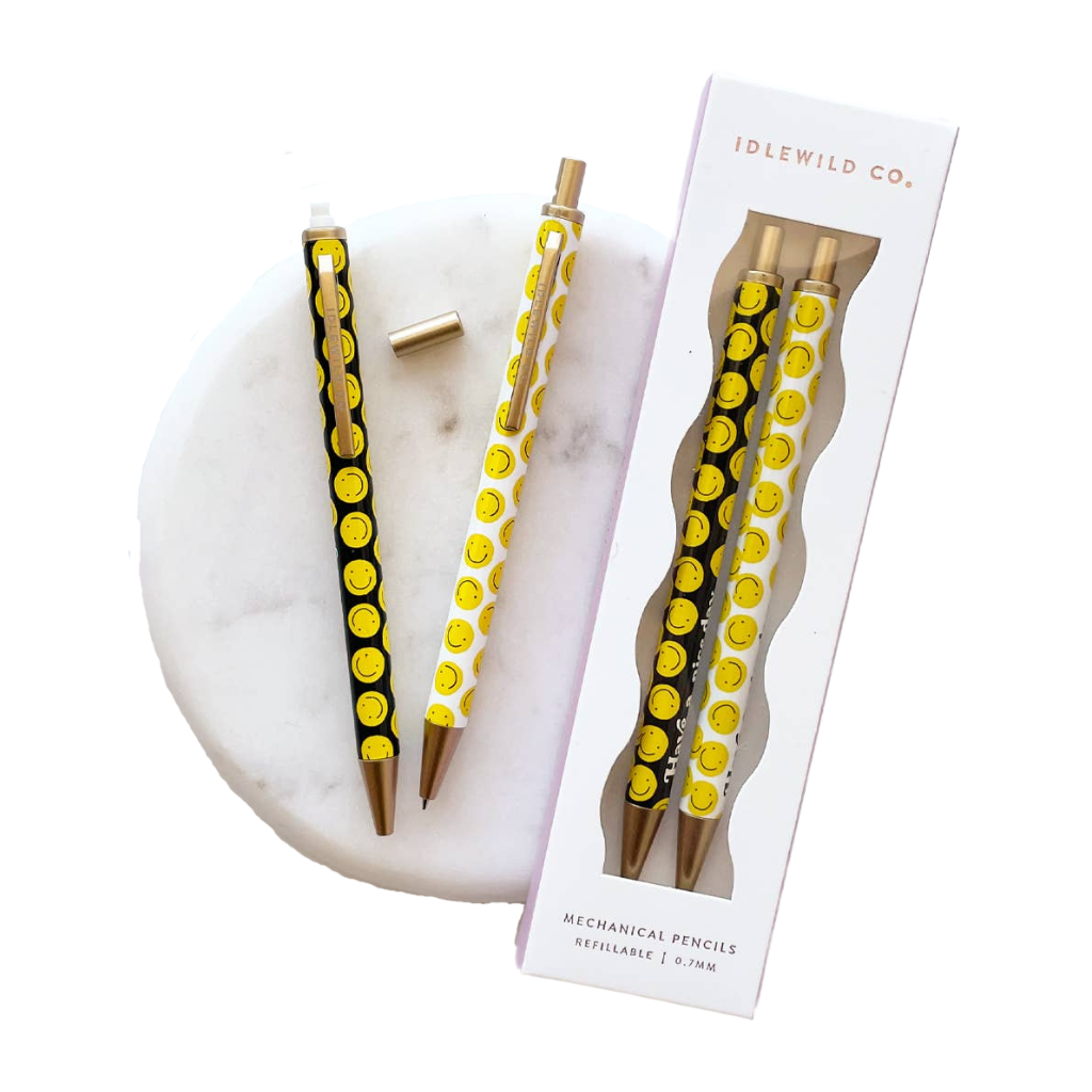 SMILEY MECHANICAL PENCILS Idlewild Co. Bonjour Fete - Party Supplies