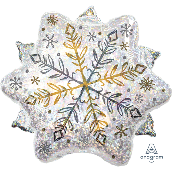 HOLOGRAPHIC SNOWFLAKE BALLOON Anagram balloons Bonjour Fete - Party Supplies