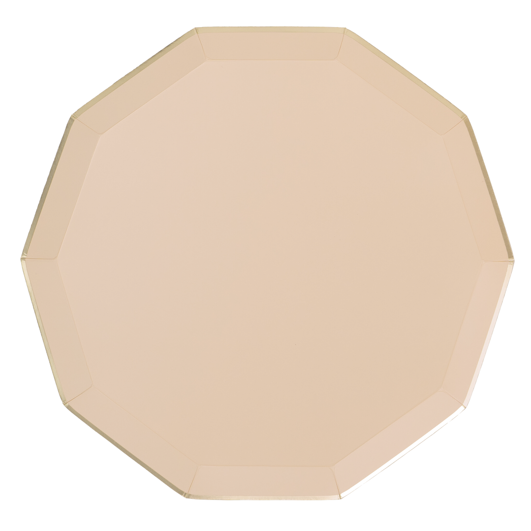 SWEET PEACH SIGNATURE LARGE PLATES Bonjour Fete Plates SWEET PEACH SIGNATURE LARGE PLATES Bonjour Fete - Party Supplies