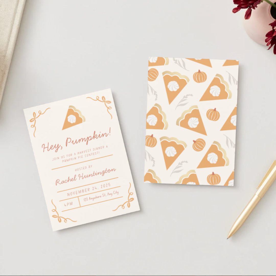 SWEET AS PUMPKIN PIE DIGITAL PARTY INVITATION Bonjour Fête SWEET AS PUMPKIN PIE DIGITAL PARTY INVITATION Bonjour Fete - Party Supplies