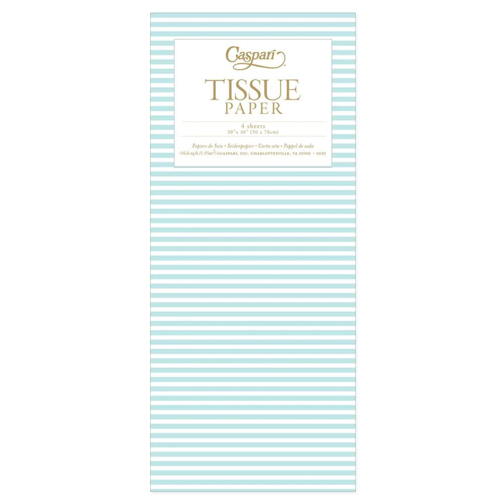 BLUE STRIPE TISSUE PAPER Caspari Gift Wrapping BLUE STRIPE TISSUE PAPER Bonjour Fete - Party Supplies