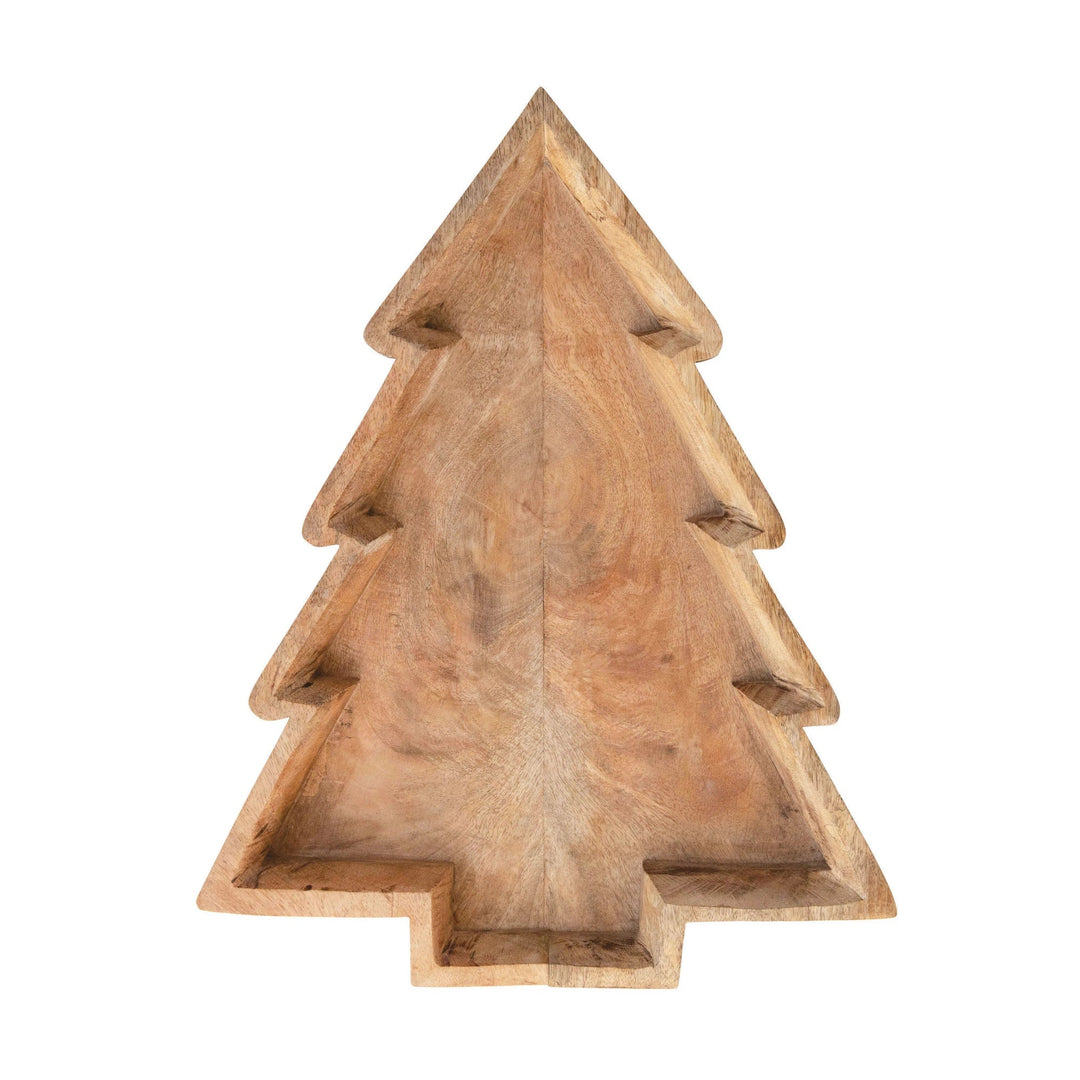 CHRISTMAS TREE SHAPED TRAY Creative Co-op Christmas Holiday Kitchen & Entertaining Bonjour Fete - Party Supplies