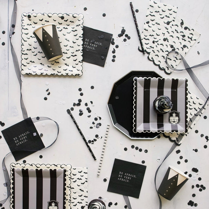 BATS SCALLOP SQUARE PLATES My Mind’s Eye 0 Faire Bonjour Fete - Party Supplies