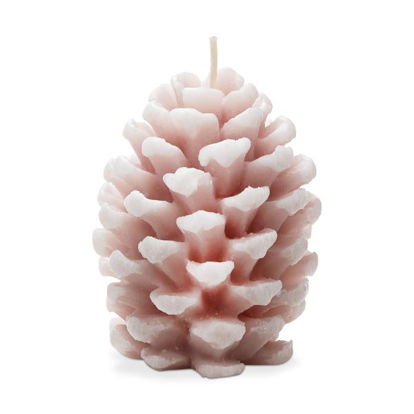 Copy of FROSTED BLUSH PINE CONE CANDLE Tag Home Candle Bonjour Fete - Party Supplies