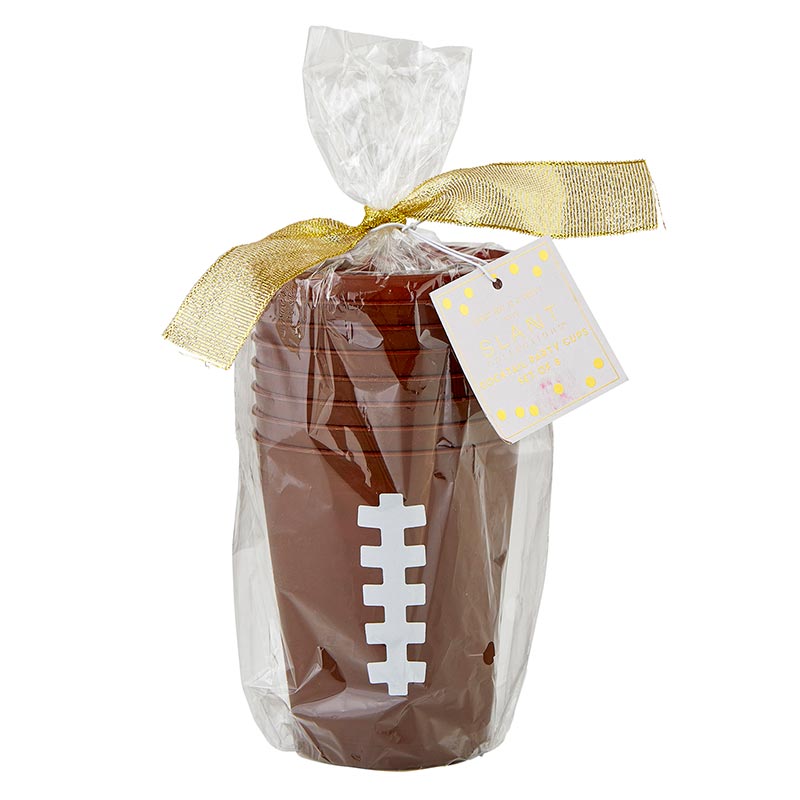 FOOTBALL PARTY CUPS Slant Collections by Creative Brands Bonjour Fete - Party Supplies