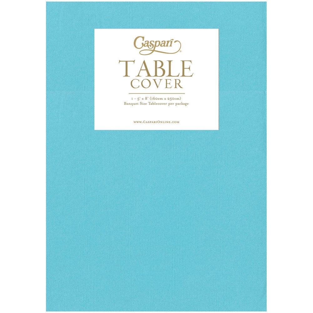 ROBIN'S EGG LINEN LIKE TABLE COVER Caspari Table Covers & Placemats Bonjour Fete - Party Supplies