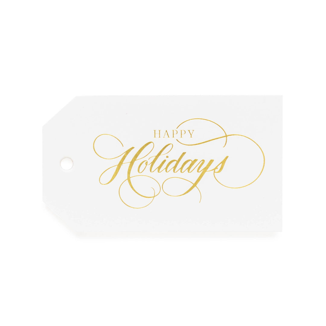 Happy Holidays Gift Tag Sugar Paper 0 Faire Bonjour Fete - Party Supplies