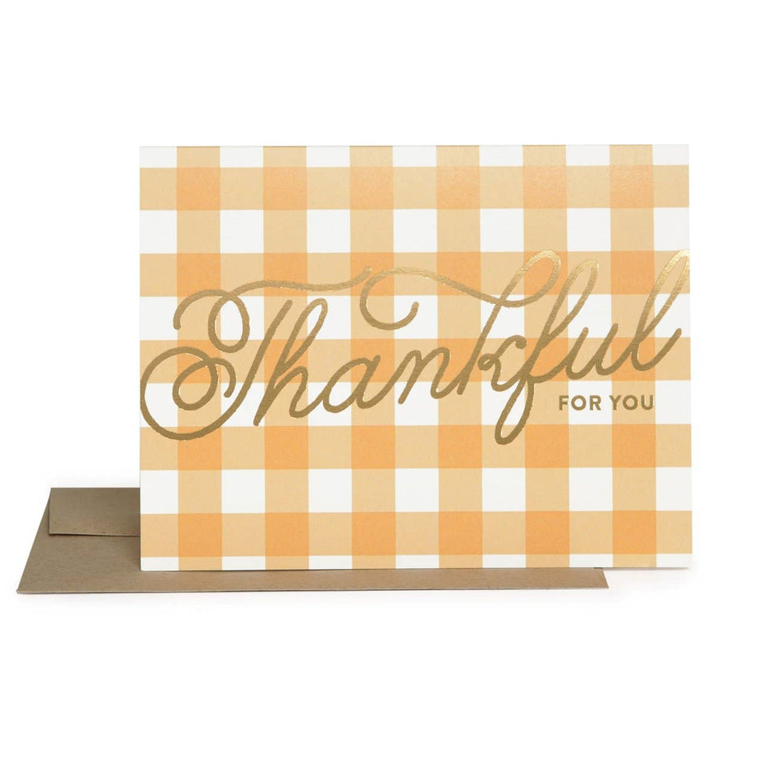 Thankful Thank You Card The Social Type 0 Faire Bonjour Fete - Party Supplies