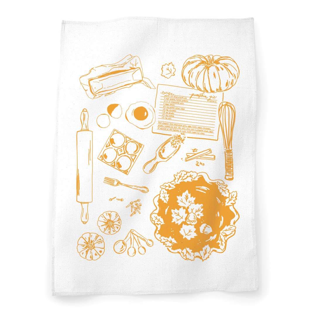 Pumpkin Pie tea towel Belle & Union Bonjour Fete - Party Supplies