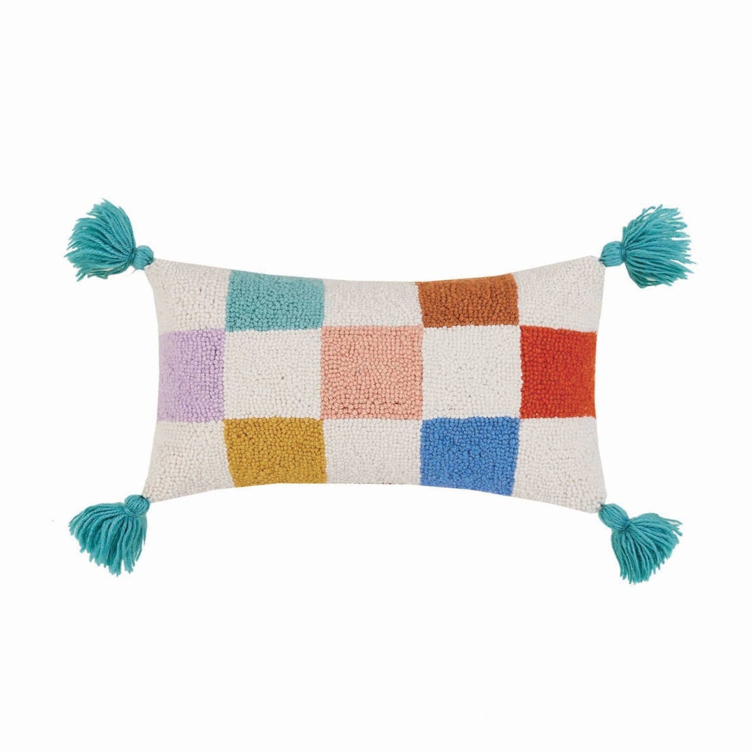 Discogrid Lumbar With Tassels Min 2 Hook Pillow Peking Handicraft Bonjour Fete - Party Supplies