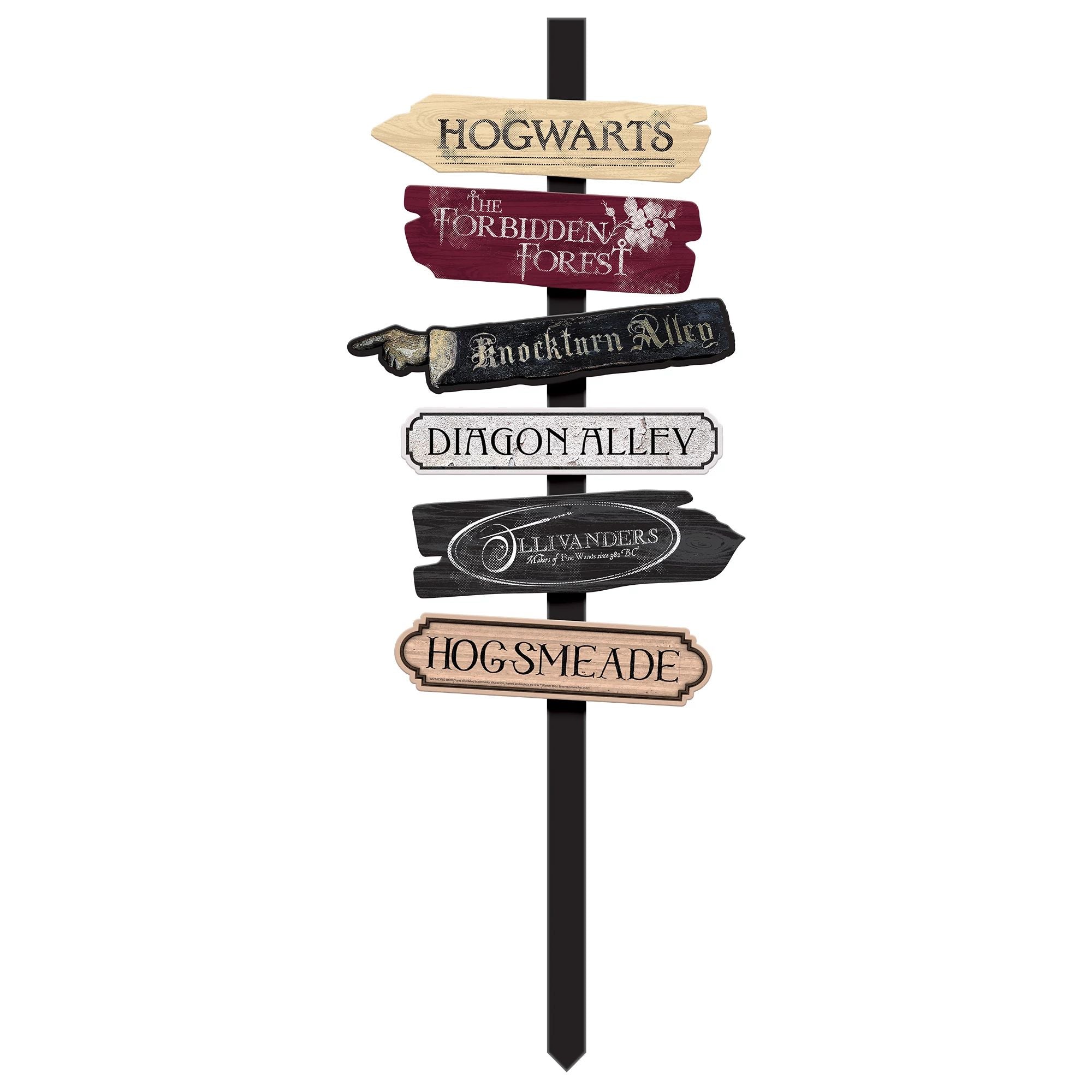 harry-potter-directional-yard-stake-bonjour-f-te for Diagon Alley Shop Signs Printable Free HARRY POTTER DIRECTIONAL YARD STAKE – Bonjour Fête for Diagon Alley Shop Signs Printable Free