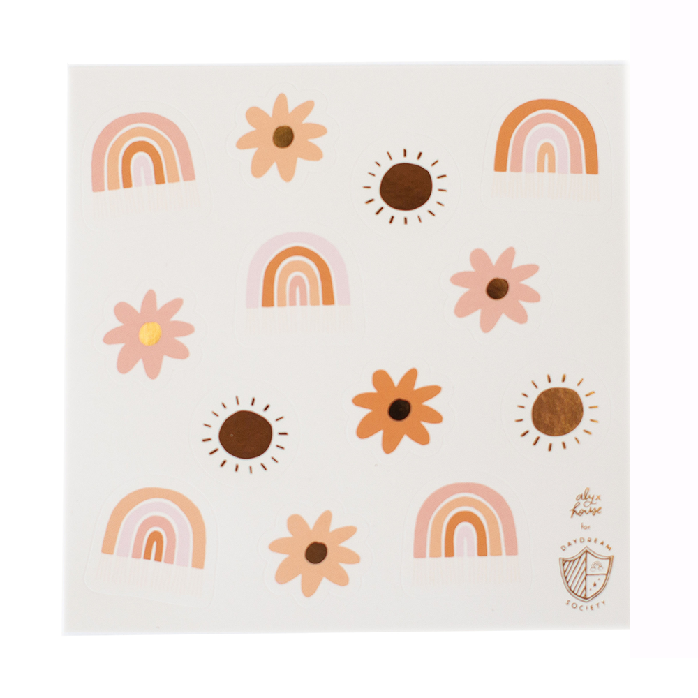 Boho Rainbow Sticker Set - 4 Pk. Jollity & Co. + Daydream Society 0 Faire Bonjour Fete - Party Supplies