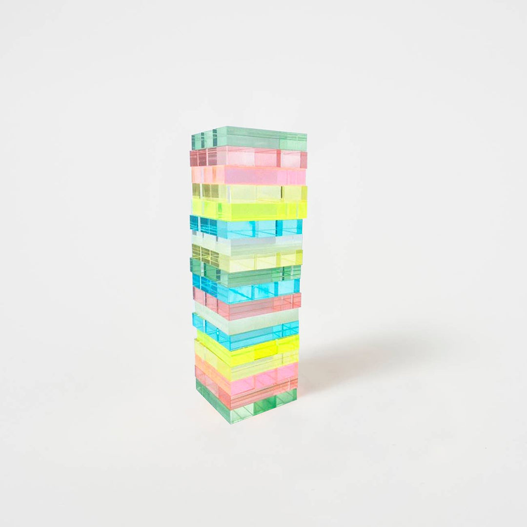 Mini Lucite Jumbling Tower Aurora Sunnylife Bonjour Fete - Party Supplies