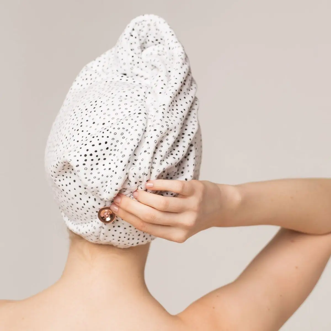 MICROFIBER HAIR TOWEL - MICRO DOT KITSCH Beauty Accessories Bonjour Fete - Party Supplies