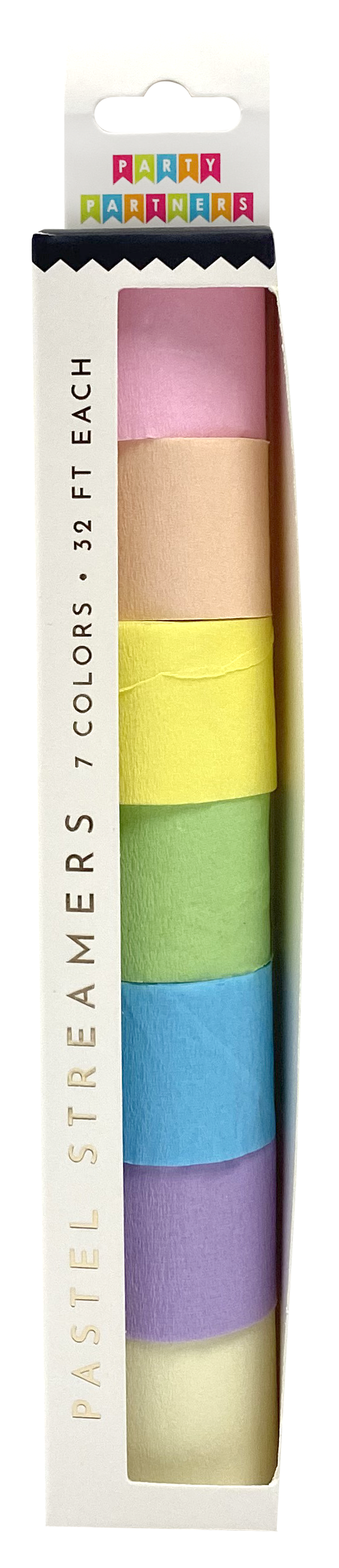Pastel Rainbow Streamers Party Partners Hanging Decor Bonjour Fete - Party Supplies