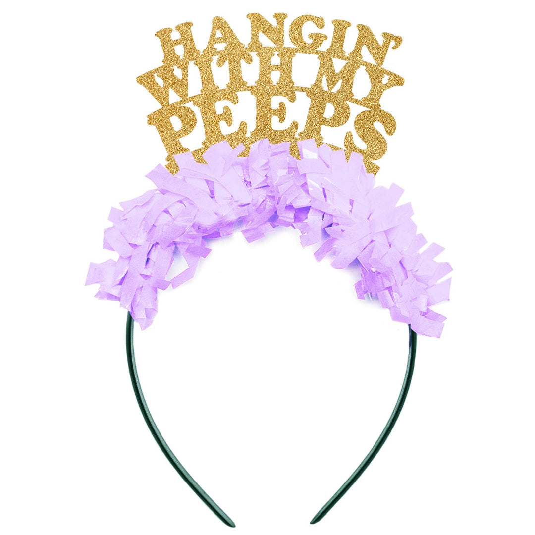 Hangin' with my Peeps Easter Party Crown Headband Festive Gal 0 Faire GOLD/LAVENDER Bonjour Fete - Party Supplies