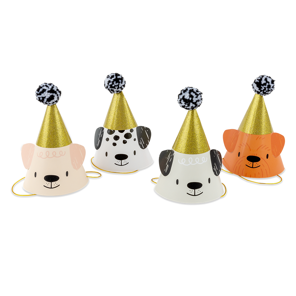 Bow Wow Party Hats - 8 Pk. Jollity & Co. + Daydream Society 0 Faire Bonjour Fete - Party Supplies