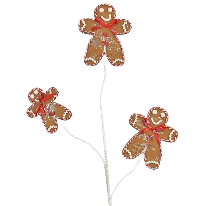 28” Jolly Gingerbread Spray (24/144) CCC David Christopher's Collection 0 Faire Bonjour Fete - Party Supplies