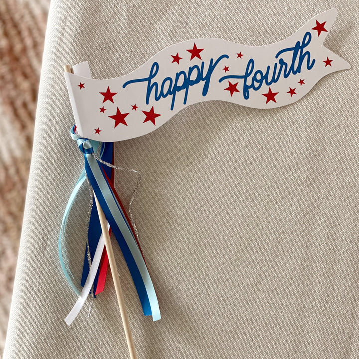 FOURTH OF JULY FLAG BY THREAD MAMA Thread Mama Garlands & Banners Bonjour Fete - Party Supplies