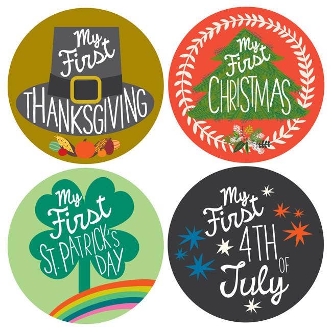 My First Holiday Stickers Lucy Darling Bonjour Fete - Party Supplies
