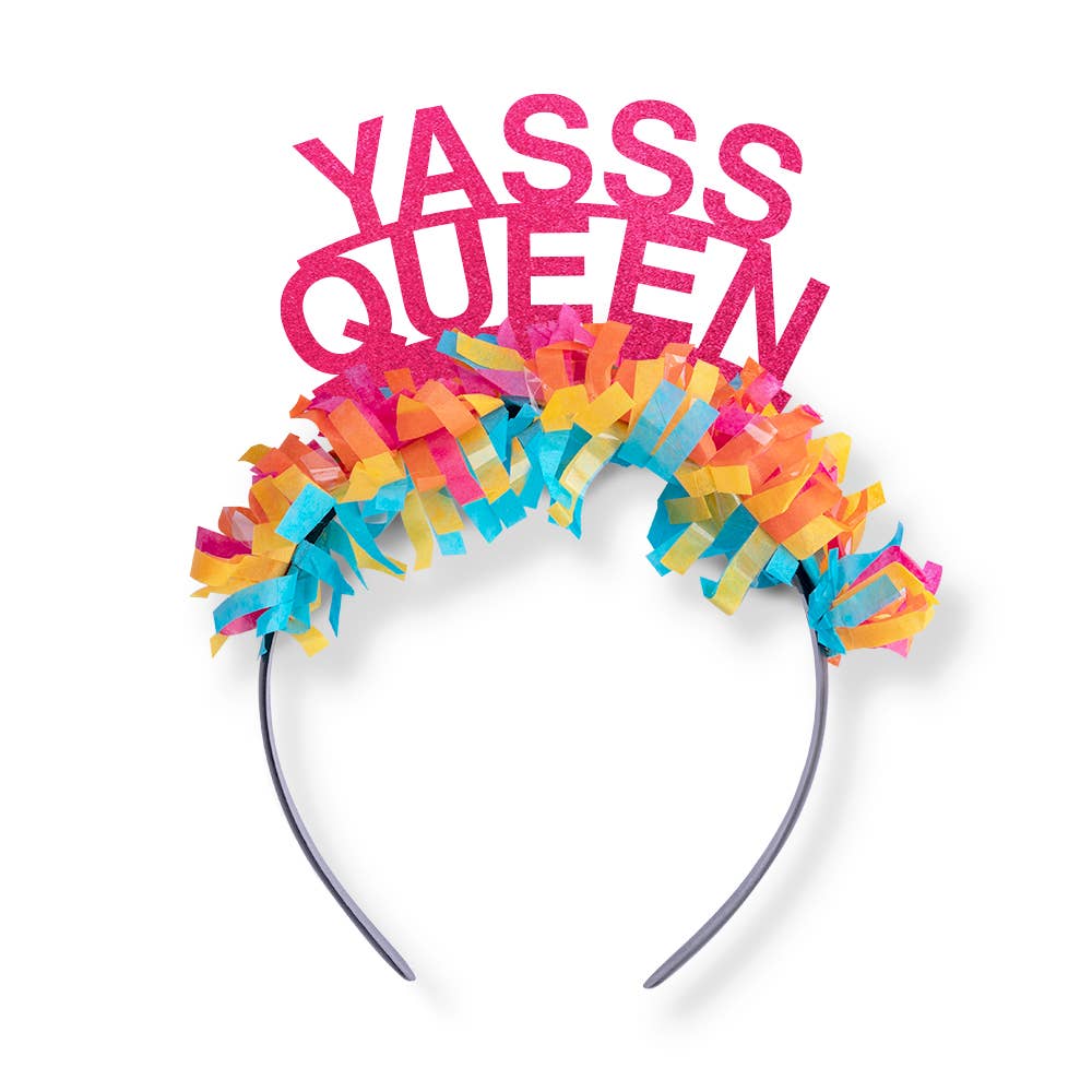 Yasss Queen Pride LGBTQ Party Headband Festive Gal Bonjour Fete - Party Supplies