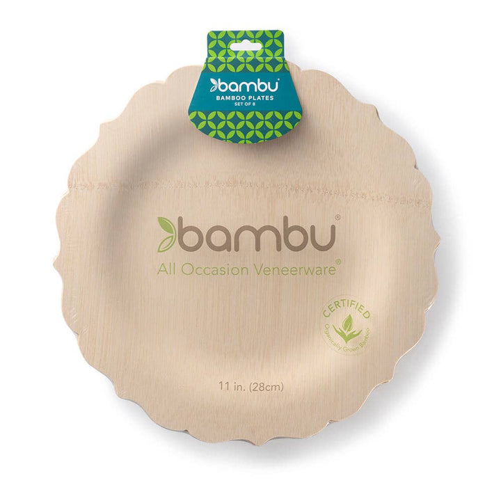 Veneerware Compostable Plate - Fancy bambu® 0 Faire Bonjour Fete - Party Supplies