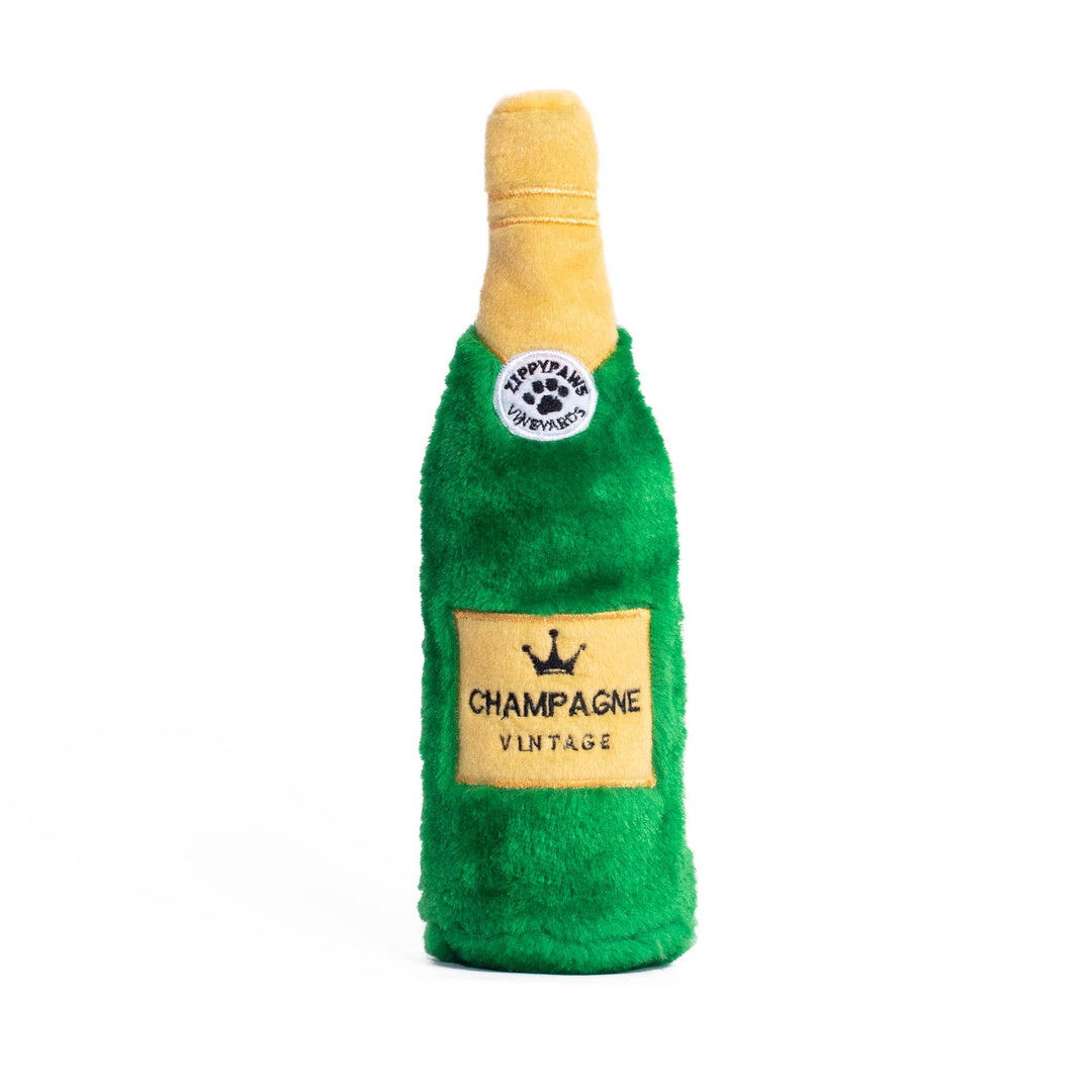 Champagne Crunchy Dog Toy Bonjour Fete Party Supplies Holiday Pet