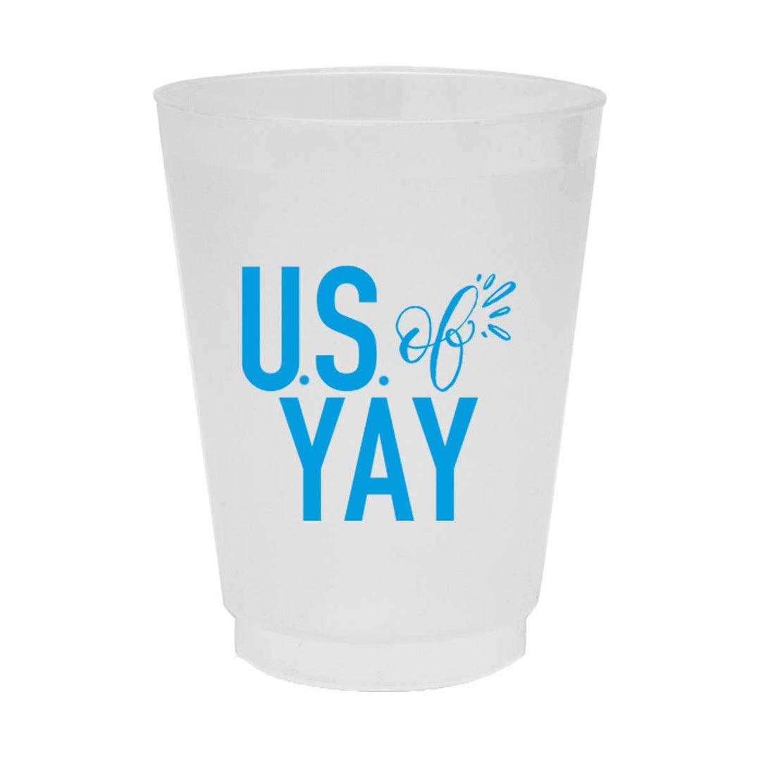 U.S. of YAY Frosted Party Cups Cami Monet Bonjour Fete - Party Supplies
