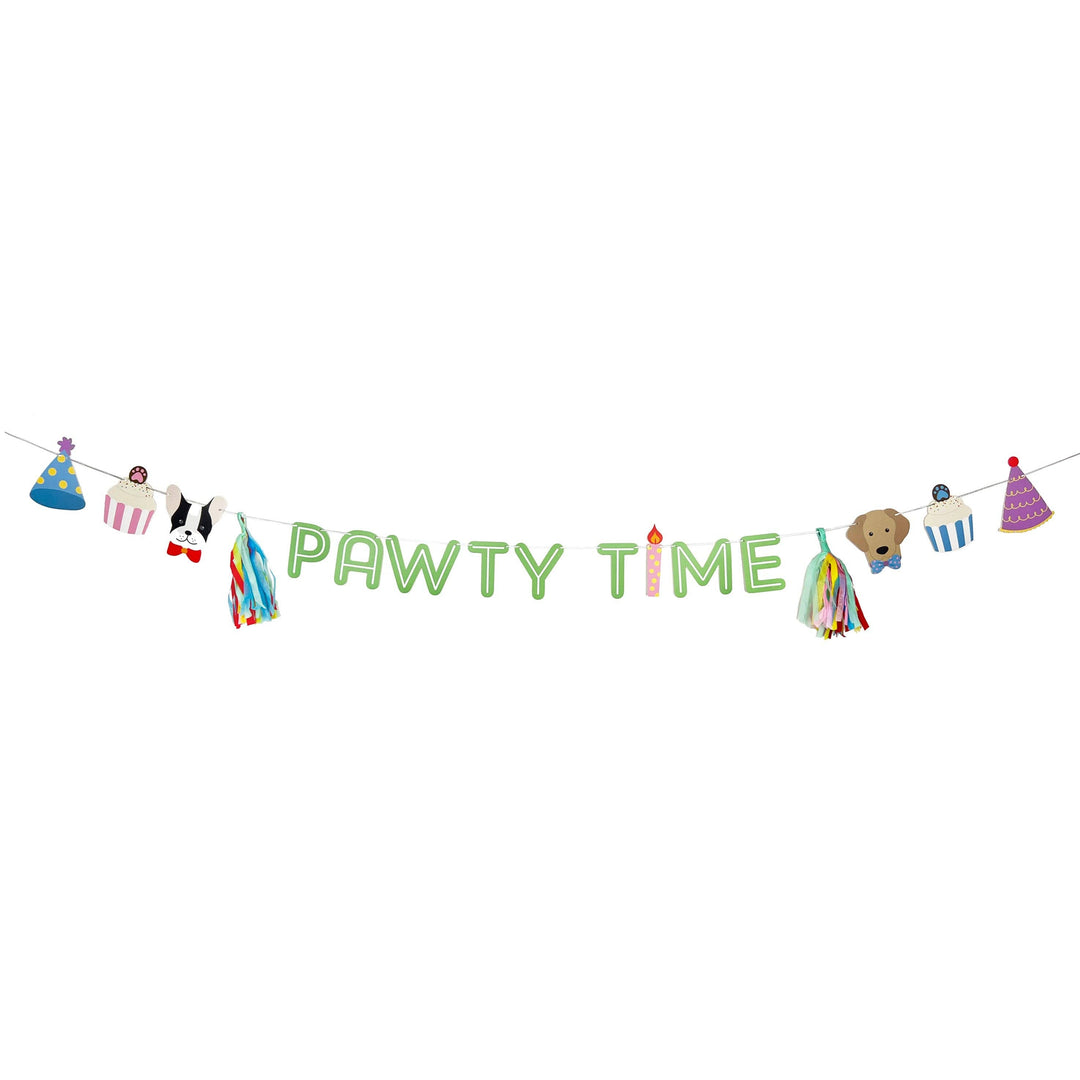 Celebration - Pawty Time Banner Merrilulu 0 Faire Bonjour Fete - Party Supplies