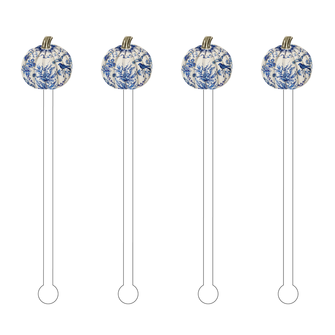 BLUE & WHITE BIRD GOURD ACRYLIC STIR STICKS ACRYLIC STICKS, LLC Drinkware & Bar Bonjour Fete - Party Supplies