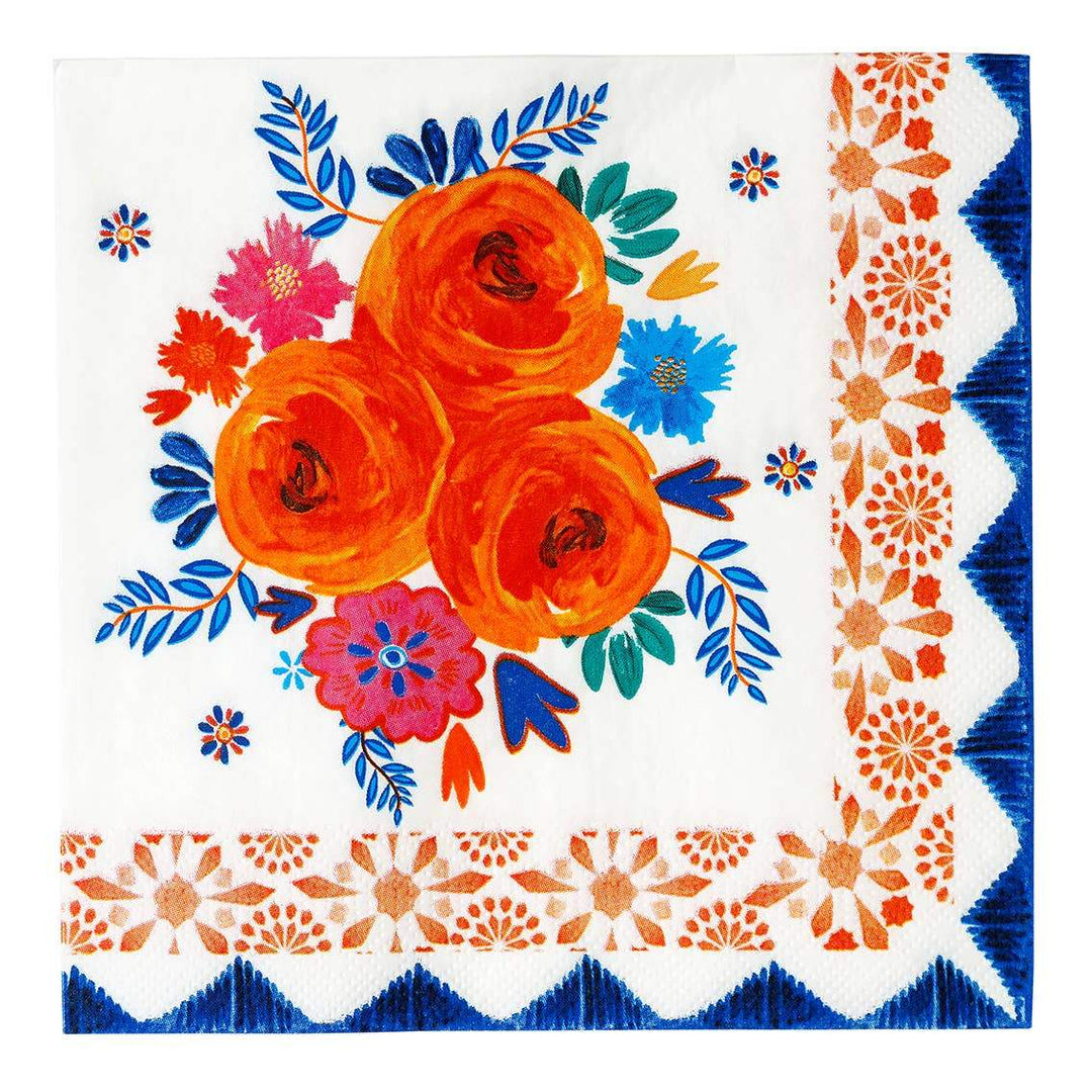 BOHO SPRICE FLORAL NAPKINS Talking Tables Napkins Bonjour Fete - Party Supplies