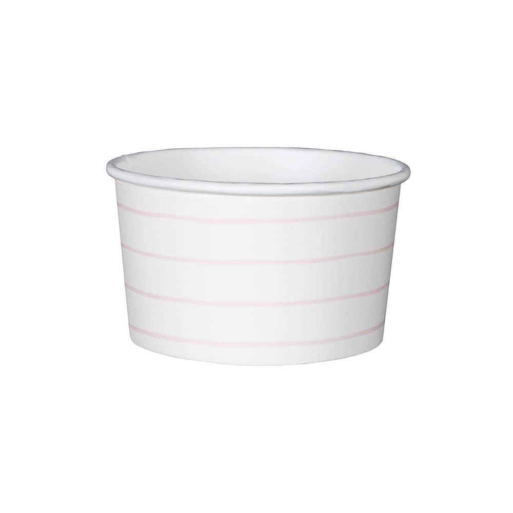 Blush Frenchie Stripes Treat Cups - 8 Pk. Jollity & Co. + Daydream Society Bonjour Fete - Party Supplies