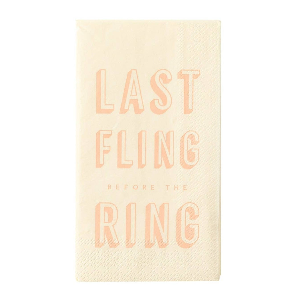 PLTS335A - Last Fling Paper Guest Towel (24ct) My Mind’s Eye Bonjour Fete - Party Supplies