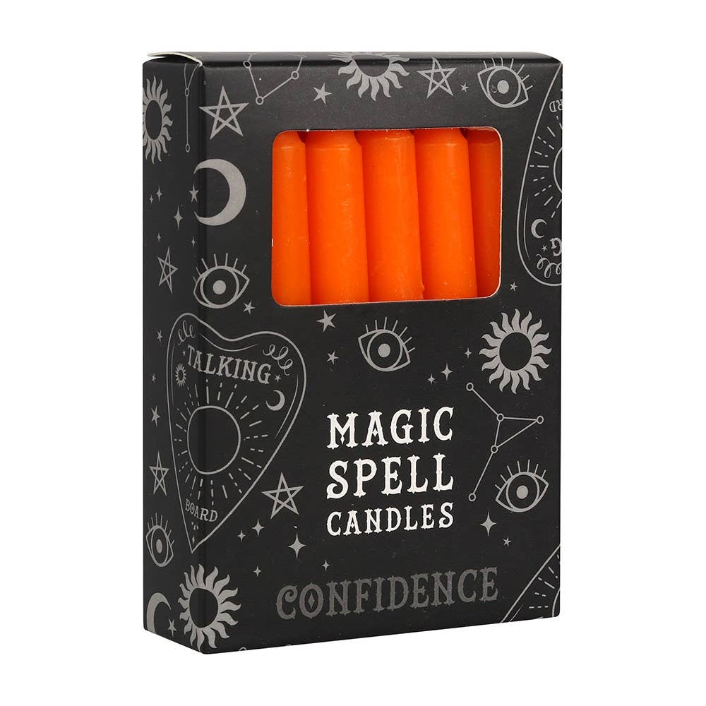 Orange Confidence Magic Spell Candles Set Of 12 Bonjour Fete Party Supplies Halloween Party Favors And Boo Baskets