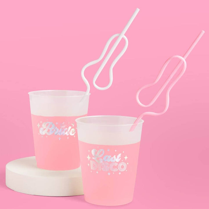 Bachelorette Party Pastel Penis Straw, Bridal Shower Decor xo, Fetti 0 Faire default Bonjour Fete - Party Supplies