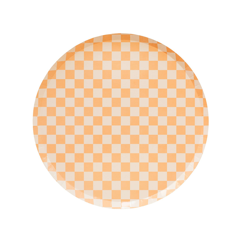 Peaches And Cream Checker Plates Bonjour Fete Party Supplies Plates