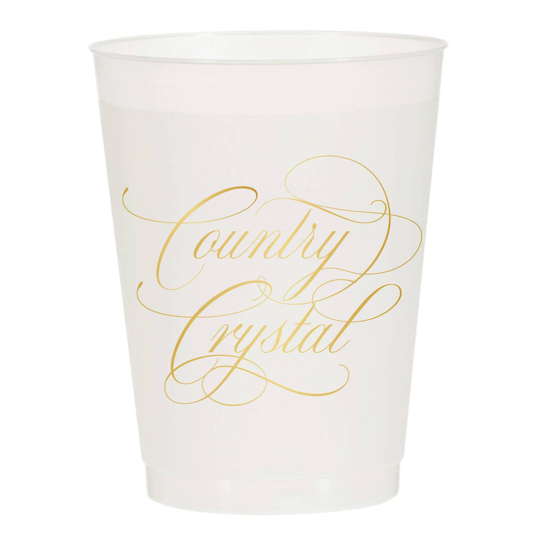 Country Crystal Reusable Cups - Set of 10 Sip Hip Hooray 0 Faire Bonjour Fete - Party Supplies