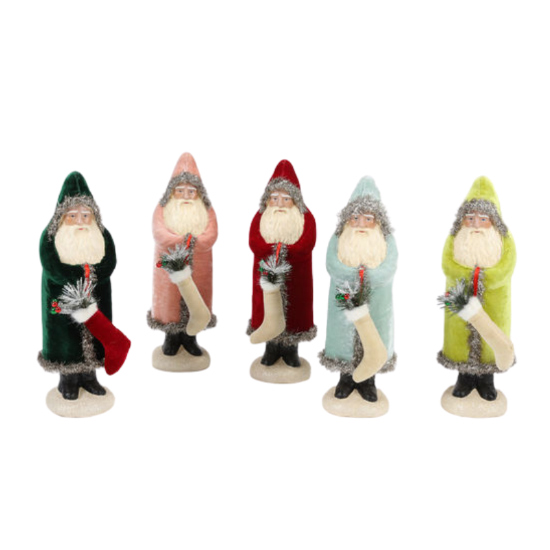 SANTA WITH STOCKING DECOR One Hundred 80 Degrees Christmas House Bonjour Fete - Party Supplies