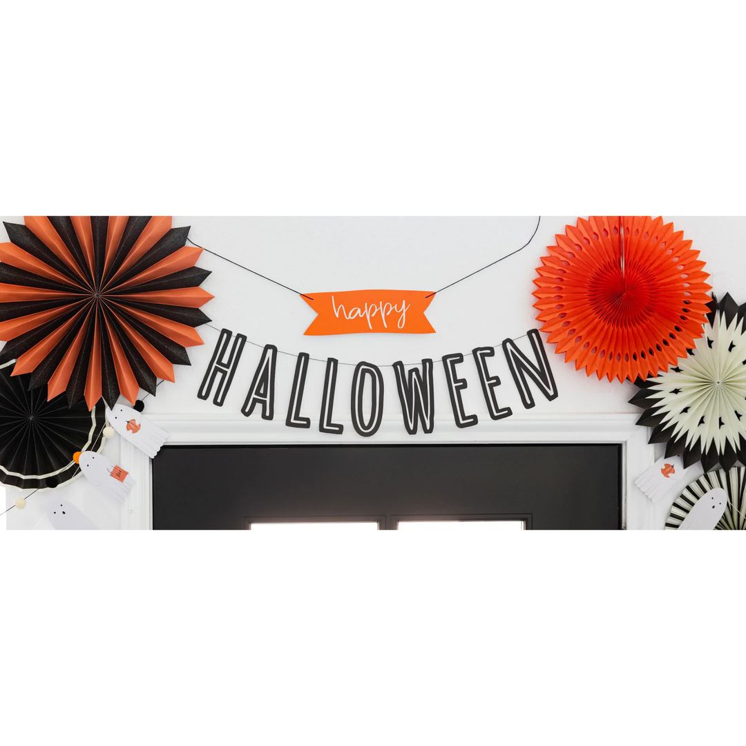 BOO CREW HAPPY HALLOWEEN BANNER My Mind’s Eye Halloween Party Supplies Bonjour Fete - Party Supplies