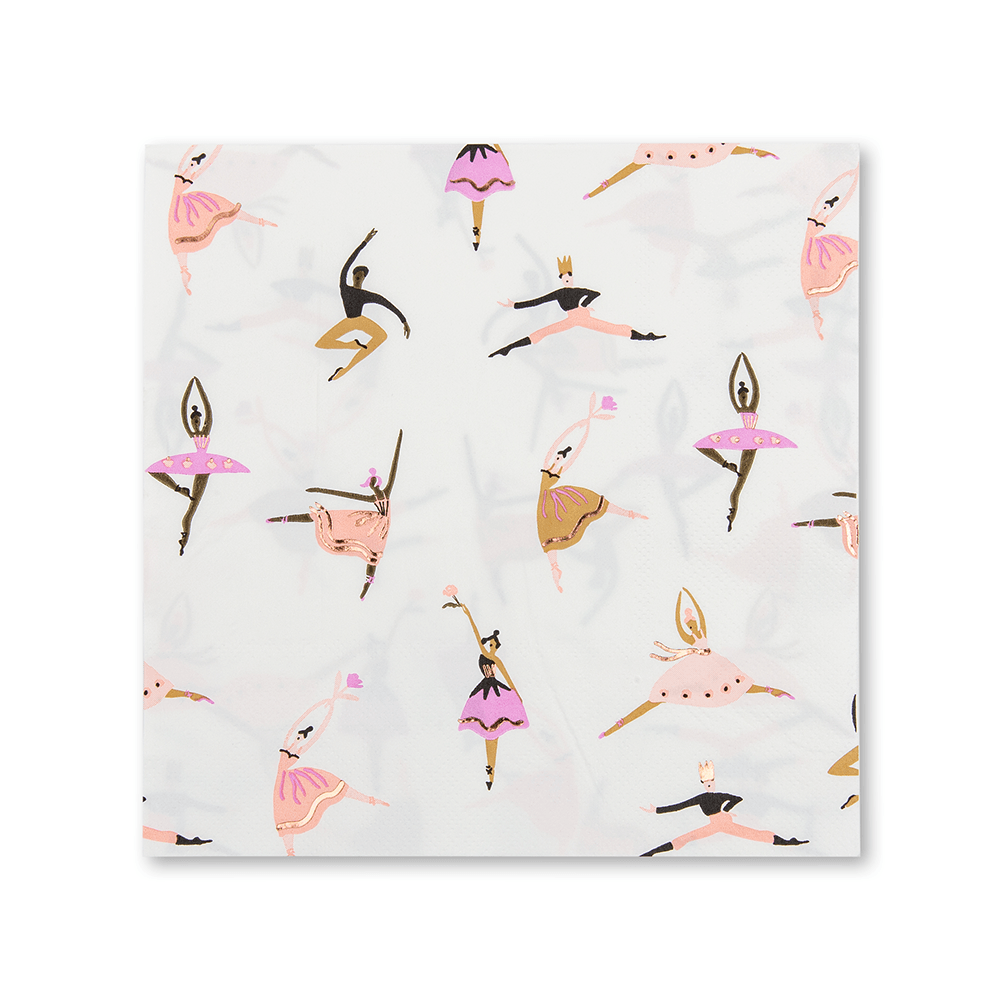 PIROUETTE BALLET THEMED LARGE NAPKINS Jollity & Co. + Daydream Society Napkins Bonjour Fete - Party Supplies