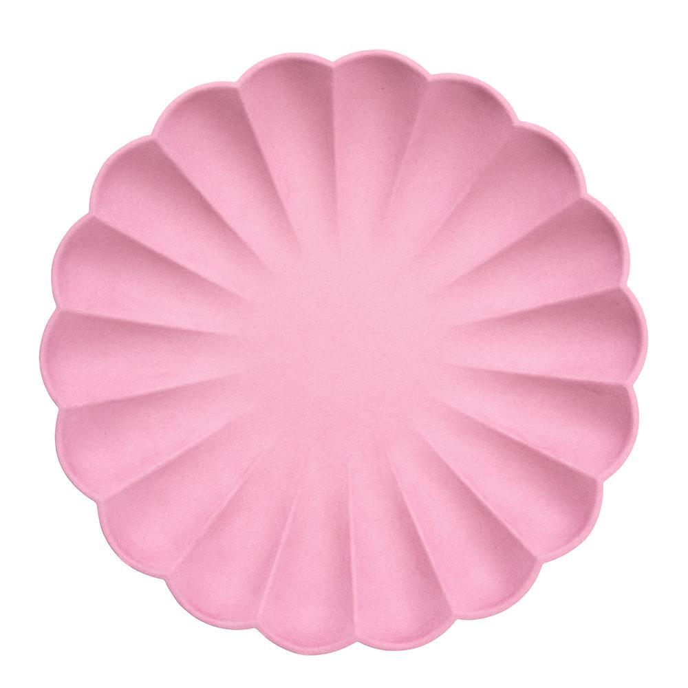SIMPLY ECO DEEP PINK PLATES Meri Meri PLATES Bonjour Fete - Party Supplies