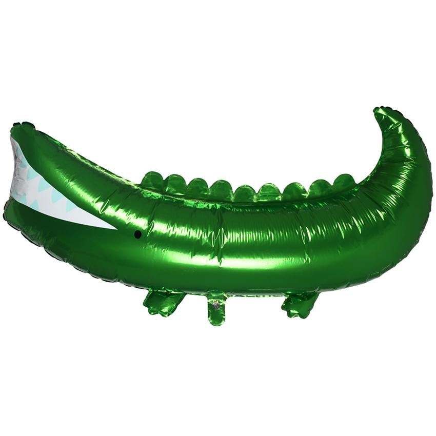 ALLIGATOR FOIL BALLOON Meri Meri Balloon FLAT PACKED (NO HELIUM) Bonjour Fete - Party Supplies