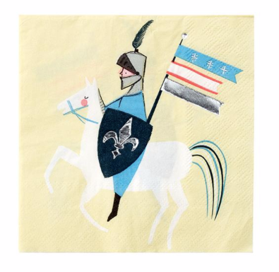 DRAGON KNIGHTS SMALL NAPKINS Meri Meri Napkins Bonjour Fete - Party Supplies