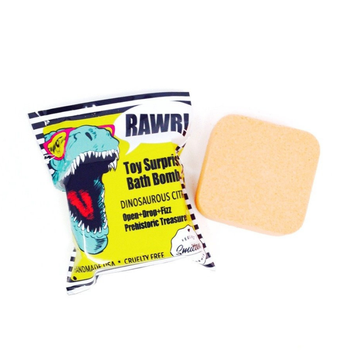 DINOSAUROUS CITRUS SURPRISE BAG BATH BOMB Feeling Smitten Kid's Bath Bonjour Fete - Party Supplies