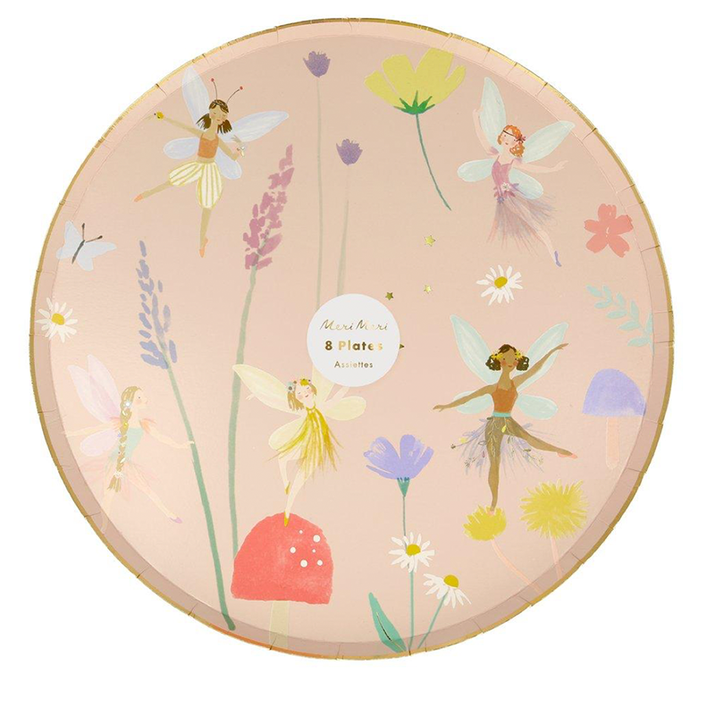 FAIRY DINNER PLATES Meri Meri Plates Bonjour Fete - Party Supplies