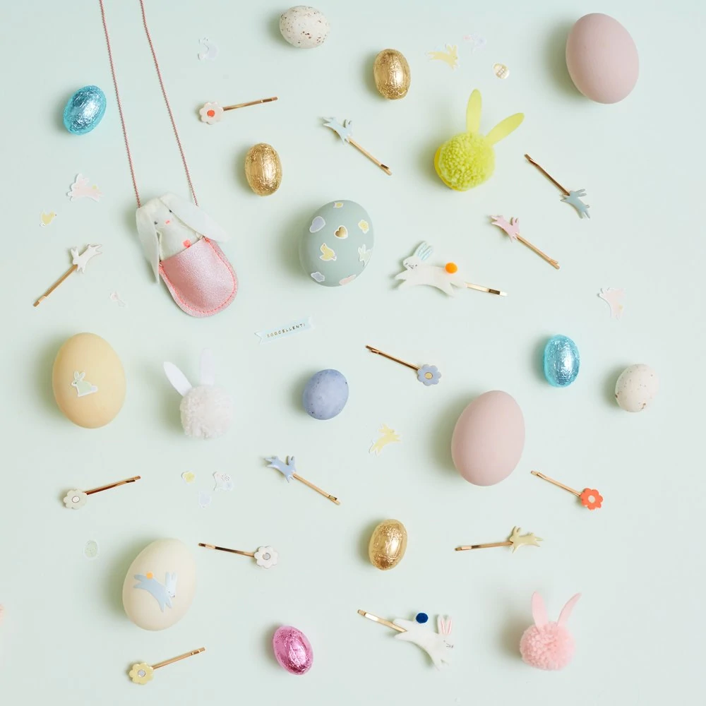 PASTEL DAISY SHAPED HAIR PINS Meri Meri Kid's Accessories & Costumes Bonjour Fete - Party Supplies