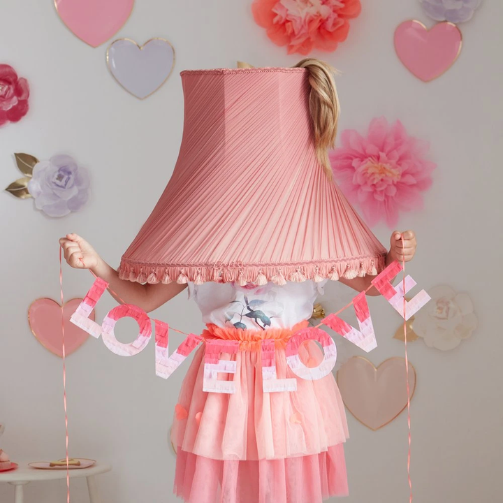 LOVE GARLAND IN OMBRE TISSUE FRINGE Meri Meri Garlands & Banners Bonjour Fete - Party Supplies